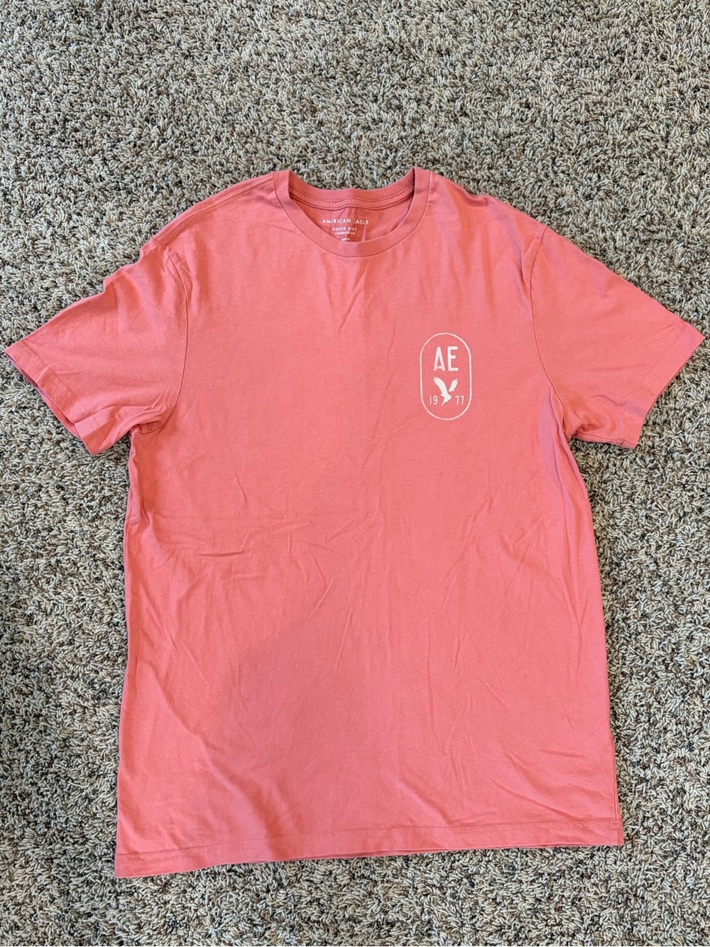 American Eagle Outfitters Coral Short-Sleeve Logo Tee